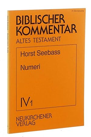 Bild des Verkufers fr Numeri. Lieferung 1: (10,11-14,45). zum Verkauf von Antiquariat Lehmann-Dronke