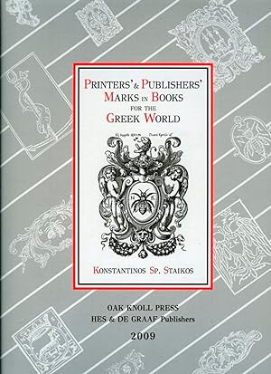 Bild des Verkufers fr Printers' & Publishers' Marks in Books for the Greek World / (1494-1821) zum Verkauf von Emile Kerssemakers ILAB