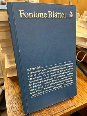 Fontane Blätter Heft 64 1997. Halbjahresschrift, begründet 1965. Herausgegeben vom Theodor-Fontan...