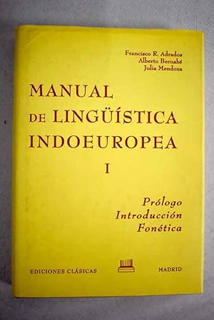 Imagen del vendedor de Manual de lingustica indoeuropea, tomo I a la venta por Alcan Libros