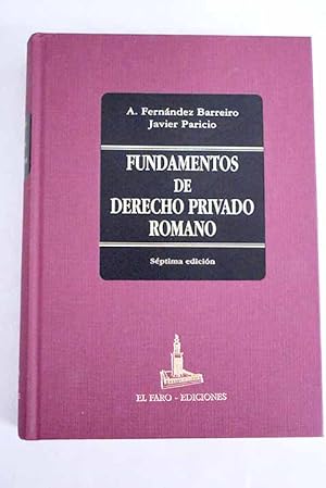 Imagen del vendedor de Fundamentos de derecho privado romano a la venta por Alcan Libros