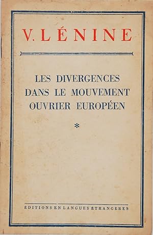 Immagine del venditore per Les divergences dans le mouvement ouvrier europen venduto da FABRISLIBRIS