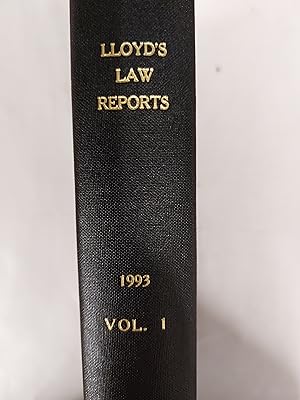 Bild des Verkufers fr Lloyd's Law Reports 1993 Volume 1 zum Verkauf von Cambridge Rare Books