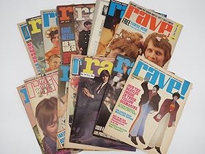 16 ISSUES OF RAVE MAGAZINE MID TO LATE 1960S