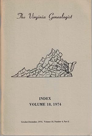 Imagen del vendedor de The Virginia Genealogist Vol. 18 Index 1974 a la venta por Kenneth Mallory Bookseller ABAA