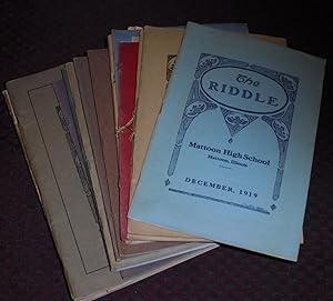 Imagen del vendedor de THe Riddle, Mattoon, Illinois High School Editorials, (16 Issues, 1919-26) a la venta por Pensees Bookshop