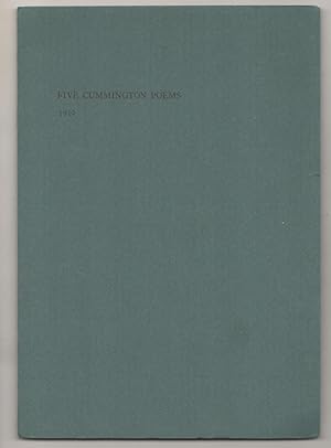 Bild des Verkufers fr Five Cummington Poems zum Verkauf von Jeff Hirsch Books, ABAA