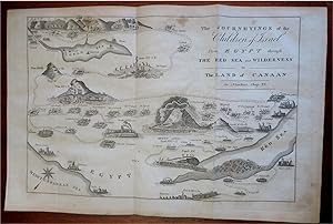 Exodus Egypt Holy Land Mount Sinai Red Sea c. 1814-16 Bower pictorial map