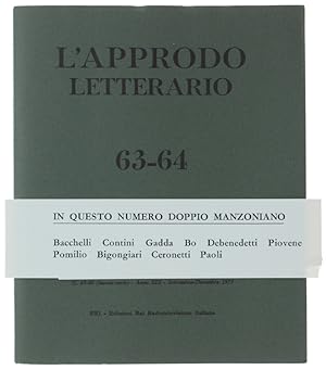 L'APPRODO LETTERARIO. N. 63-64 - Settembre-Dicembre 1973. [Numero doppio manzoniano]: