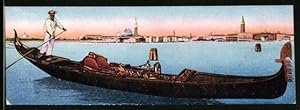 Mini-Ansichtskarte Venezia, La Gondola