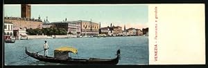 Mini-Ansichtskarte Venezia, Panorama e gondola