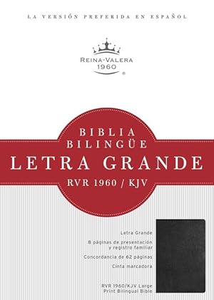 Bild des Verkufers fr RVR 1960/KJV Biblia Bilinge Letra Grande, negro imitacin piel con ndice (Leather) zum Verkauf von CitiRetail