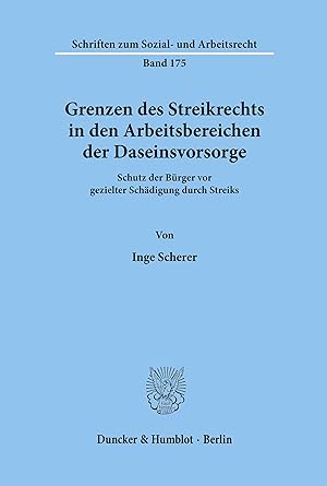 Seller image for Grenzen des Streikrechts in den Arbeitsbereichen der Daseinsvorsorge. for sale by moluna