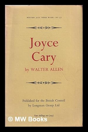 Bild des Verkufers fr Joyce Cary / by Walter Allen zum Verkauf von MW Books Ltd.