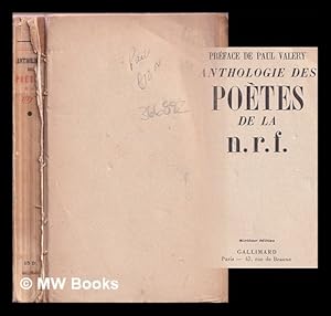 Immagine del venditore per Anthologie des potes de la n.r.f venduto da MW Books Ltd.