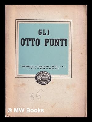 Seller image for Gli otto punti / [Camillo Pellizzi] ; Istituto nazionale di cultura fascista for sale by MW Books Ltd.