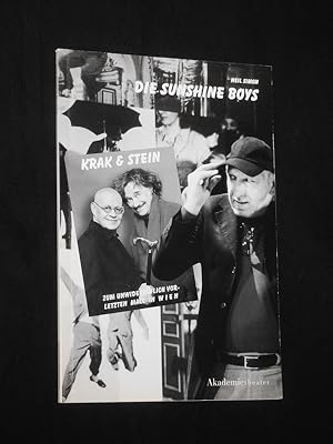 Bild des Verkufers fr Krak & Stein zum unwiderruflich vorletzten Male in Wien. Programmbuch 74 Akademietheater Wien 2002/03. DIE SUNSHINE BOYS von Neil Simon. Insz.: Gert Voss, Bhnenbild/ Kostme: Katrin Brack. Mit Gert Voss (Krak), Ignaz Kirchner (Stein), Hans Dieter Knebel und Johanna Grilj zum Verkauf von Fast alles Theater! Antiquariat fr die darstellenden Knste