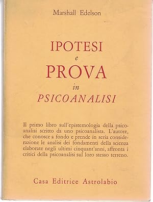 Imagen del vendedor de Ipotesi e prova in psicoanalisi a la venta por MULTI BOOK