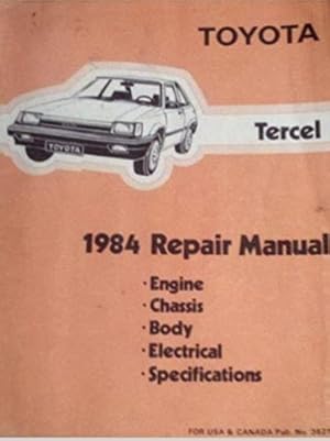 Imagen del vendedor de Toyota Tercel 1984 Repair Manual, Engine - Chassis - Body - Electrical - Specifications a la venta por A Book Preserve