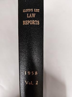 Seller image for Lloyd's List Law Reports 1958 Volume 2 for sale by Cambridge Rare Books
