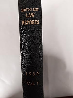 Image du vendeur pour Lloyd's List Law Reports 1954 Volume 1 mis en vente par Cambridge Rare Books