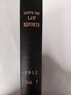 Image du vendeur pour Lloyd's List Law Reports 1952 Volume 1 mis en vente par Cambridge Rare Books