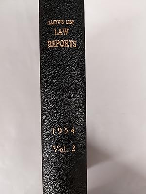 Image du vendeur pour Lloyd's List Law Reports 1954 Volume 2 mis en vente par Cambridge Rare Books