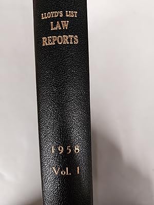 Seller image for Lloyd's List Law Reports 1958 Volume 1 for sale by Cambridge Rare Books