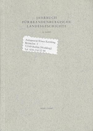 Jahrbuch für Brandenburgische Landesgeschichte. 38.Band