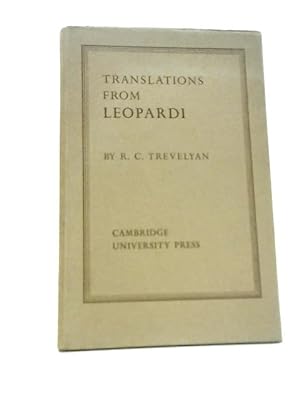 Seller image for Translations from Leopardi for sale by World of Rare Books