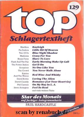 top Schlagertextheft 129