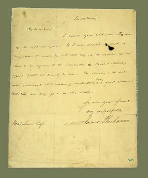 Autograph Letter Signed (ALS) As President; To His Secretary of State "Hon: Lewis Cass" Regarding...
