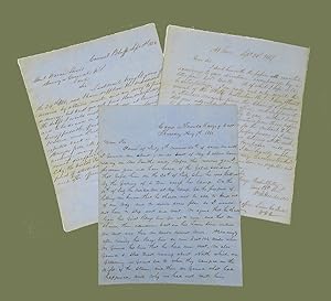 Three [3] Manuscript Letters From Surveyors in the Iowa / Wisconsin Territory