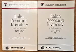 ITALIAN ECONOMIC LITERATURE IN THE KRESS LIBRARY 1475-1850 (2 vols)