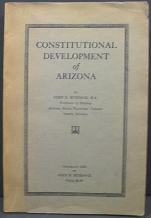 Image du vendeur pour Constitutional Development of Arizona mis en vente par K & B Books