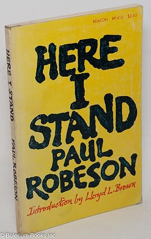 Seller image for Here I stand for sale by Bolerium Books Inc.