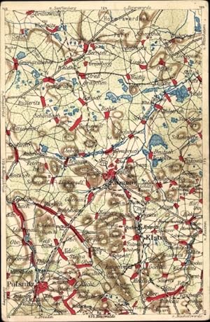 Landkarten Ansichtskarte / Postkarte Kamenz, Elstra, Pulsnitz