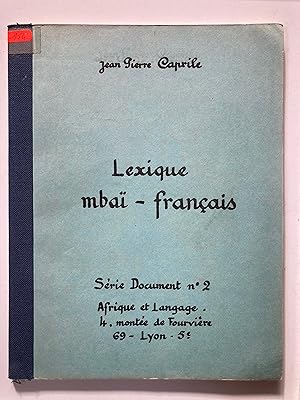 Seller image for Lexique mba-franais [Srie Document, 2] for sale by Joseph Burridge Books