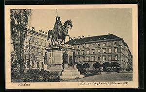 Bild des Verkufers fr Ansichtskarte Mnchen, Denkmal fr Knig Ludwig I. zum Verkauf von Bartko-Reher