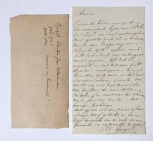 [Manuscript 19th century] Letter of P.C.(?) Gogel about 'tractement betalingen', s.d. (19th centu...
