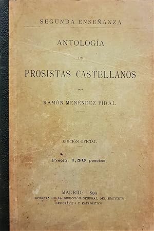 Seller image for Antologa de prosistas castellanos. for sale by Librera Anticuaria Antonio Mateos