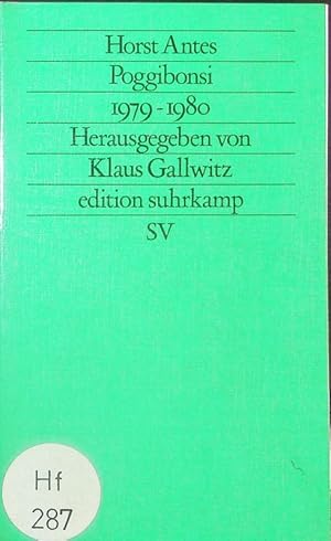 Bild des Verkufers fr Poggibonsi. 1979 - 1980. zum Verkauf von Antiquariat Bookfarm