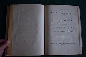 Seller image for The New Paradise of Dainty Devices: Consisting of Original Poems. By Different Hands. [Sir John Moore.] for sale by Collinge & Clark