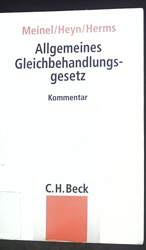 Imagen del vendedor de Allgemeines Gleichbehandlungsgesetz : Kommentar. a la venta por books4less (Versandantiquariat Petra Gros GmbH & Co. KG)