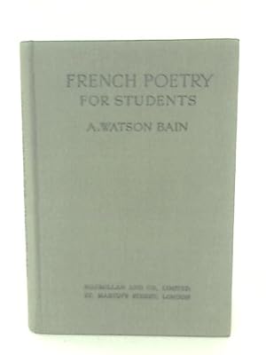 Immagine del venditore per French Poetry for Students venduto da World of Rare Books