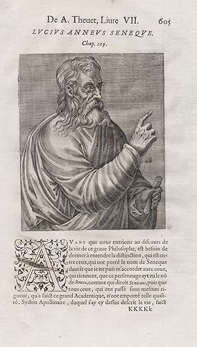 "Lucius Anneus Seneque" - Seneca (c. 4 BC - 65 AD) Roman philosopher dramatist Latin literature R...
