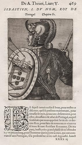 "Sebastien, I. du Nom, Roy de Portugal" - Sebastian of Portugal (1554-1578) King roi König Portrait