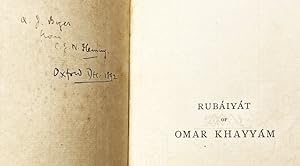 Rubáiyát of Omar Khayyám, the Astronomer-Poet of Persia, Rendered Into English Verse. (With handw...
