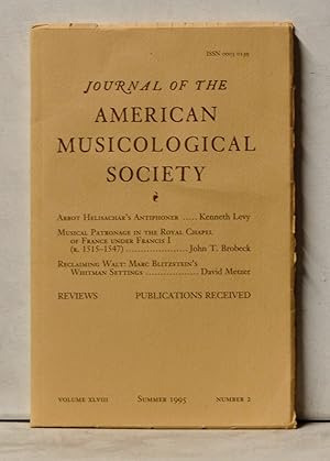 Seller image for Journal of the American Musicological Society, Volume 48, Number 2 (Summer 1995) for sale by Cat's Cradle Books