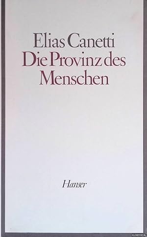 Seller image for Die Provinz des Menschen. Aufzeichnungen 1942-1972 for sale by Klondyke